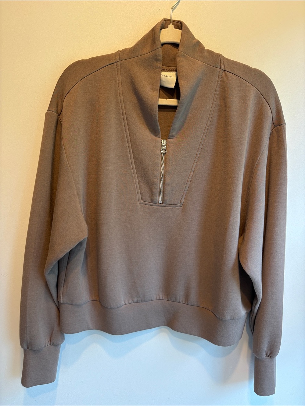 Varley Davidson Half-Zip Pullover Sweatshirt in Pinebark